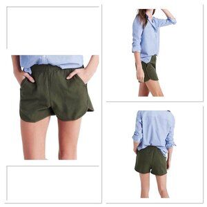 Madewell Desert Green Pull On Shorts Pockets Elastic Waist Women's‎ Size XS